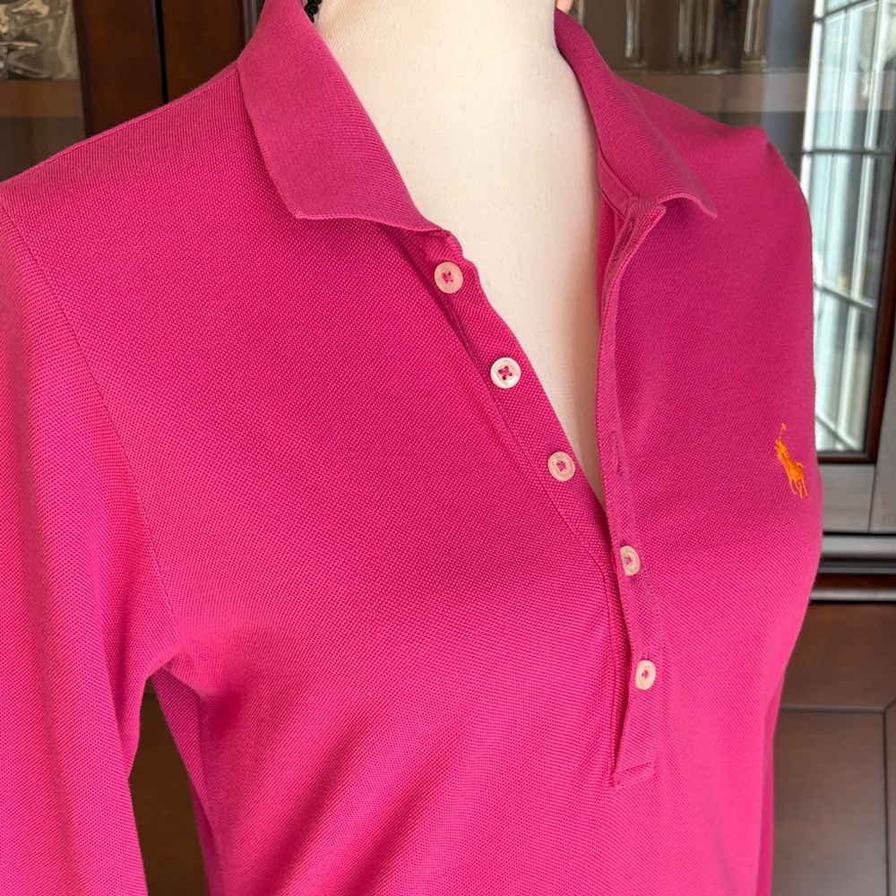 Ralph Lauren Sport Fuchsia Polo Pique Cotton Dress M - Picture 10 of 11